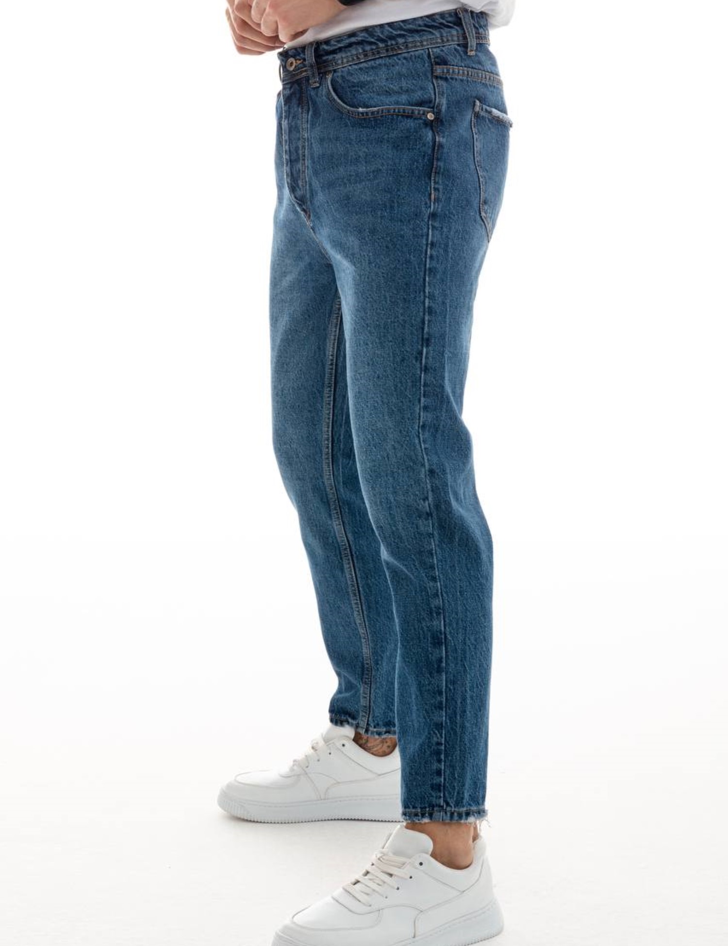 Ανδρικό σταθερό Loose Jean πεντάτσεπο με κουμπιά JR70134 φωτογραφία